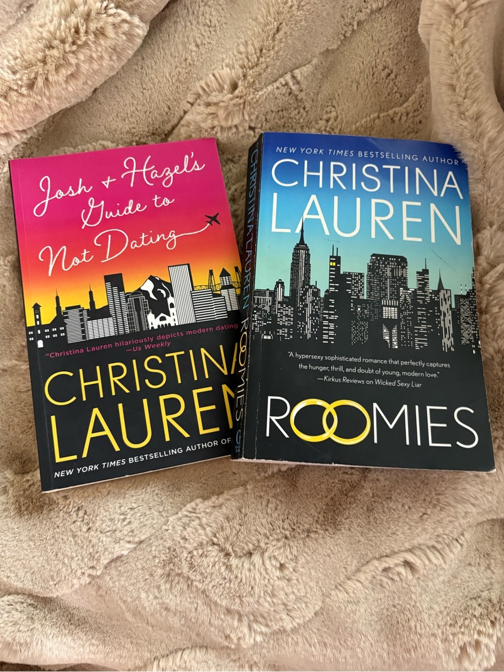 Christina Lauren Paperback Set - Pink, Blue, Black Covers